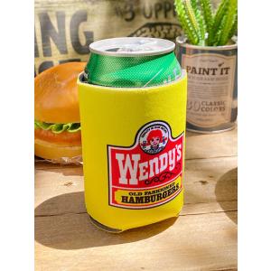 ウェンディーズ　クージー　缶クーラー（イエロー) ■ アメリカン雑貨 アメリカ雑貨