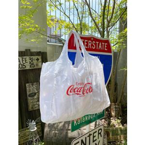 コカ・コーラ　リサイクルペット・エコバッグ　Lサイズ　（ホワイト）　■　アメリカン雑貨　アメリカ雑貨｜candytower