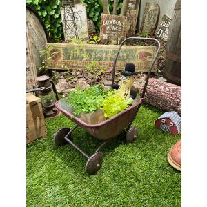 ヴィンテージ　スチールカート　フラワーワゴン ■ アメリカン雑貨 アメリカ雑貨