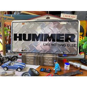 ハマー　ライセンスプレート　（鉄板模様）　■　アメリカン雑貨　アメリカ雑貨