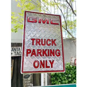 GMCトラック専用駐車場　パーキングサイン　（鉄板柄）　■　アメリカン雑貨　アメリカ雑貨