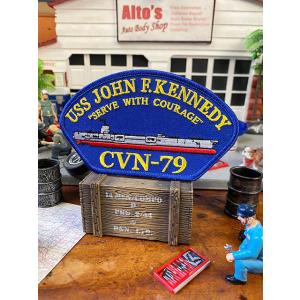 U.S.ネイビー　空母ジョン　F　ケネディ　ミリタリーワッペン　（CVN-79）　■　アメリカン雑貨...