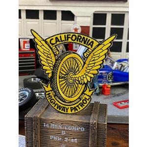 アメリカンポリス　ワッペン　（カリフォルニア・ハイウェイ・パトロール/8.5cm/Lサイズ）　■　ア...