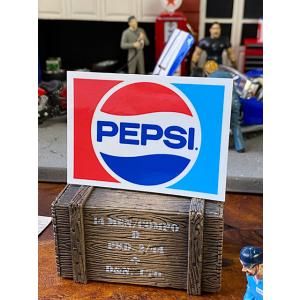 ペプシ　オフィシャルロゴステッカー　（70年代ロゴ/レクタングル）　■　アメリカン雑貨　アメリカ雑貨