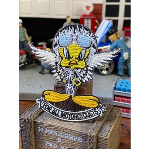 トゥイーティー　バイカーワッペン　（スケルトンスーツ）　■　アメリカン雑貨　アメリカ雑貨