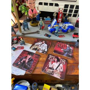 エルヴィス・プレスリー　コースター　4枚セット ■ アメリカン雑貨 アメリカ雑貨