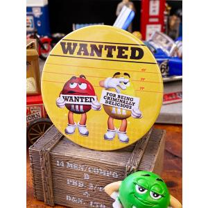 m&amp;m's缶バッジ　Lサイズ　（ウォンテッド）　■　アメリカン雑貨　アメリカ雑貨