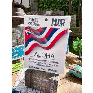 ハワイアン　アイランド　ステッカー　（ハワイ州旗　ALOHA）　■　アメリカン雑貨　アメリカ雑貨
