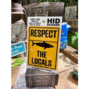 ハワイアン　アイランド　ステッカー　（サメに注意　RESPECT　THE　LOCALS）　■　アメリ...