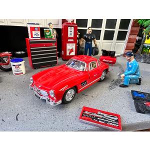1954年メルセデス　ベンツ300SL　ダイキャストミニカー　1/36スケール　（レッド）　プルバッ...