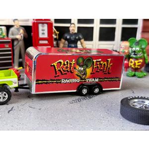 オートワールド　ラットフィンク　エンクローズドトレーラー　ミニカー　1/64スケール　※トレーラー部...