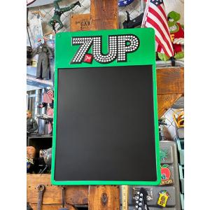 7UP　セブンアップ　チョークボードサイン　（1970年代ドットロゴ）　■ アメリカン雑貨 アメリカ...