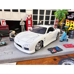 映画　ワイルドスピード　ダイキャストミニカー　1/24スケール　（1993年マツダ　RX-7　ホワイ...