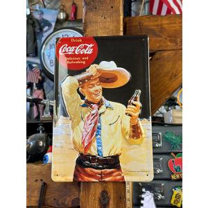 コカ・コーラ　3Dメタルサイン　（カウボーイ）　■　アメリカン雑貨　アメリカ雑貨　