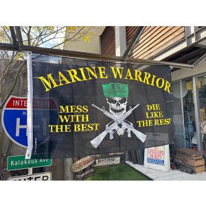 U.S.マリーン　ウォリアー　ミリタリーフラッグ　アメリカ海兵隊 ■ アメリカン雑貨 アメリカ雑貨