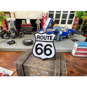 ルート66　ワッペン　ミニサイズ　（ROUTE 66）　■　アメリカン雑貨　アメリカ雑貨 爆買