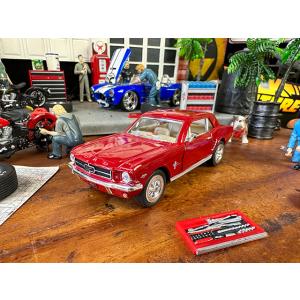 1964年フォード　マスタング　ダイキャストミニカー　1/34スケール　（レッド）　■　アメリカン雑...