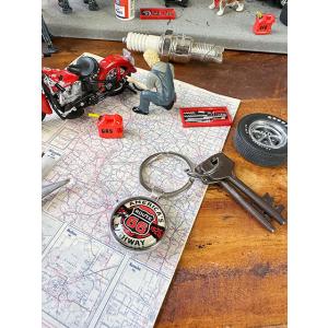 ルート66　バブルキーホルダー　（オレンジ×ブラック）　■　アメリカン雑貨　アメリカ雑貨 爆買