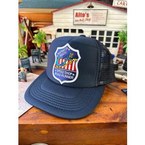 ロードランナー　メッシュキャップ　（星条旗シールドロゴ）　帽子色＝ネイビー　■　アメリカン雑貨　アメ...