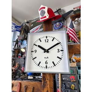 ハモサ　スクエアクロック　（ハンマートーングレー）　■ アメリカン雑貨 アメリカ雑貨　壁掛け時計