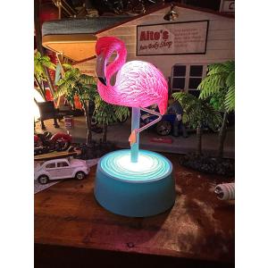ピンクフラミンゴ　LEDルームランプ　単四電池式 ■ アメリカン雑貨 アメリカ雑貨