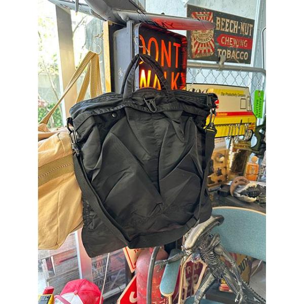 U.S.タイプヘルメットバッグ　AIR FORCE　ストラップ付き　（ブラック）　■　アメリカ雑貨 ...