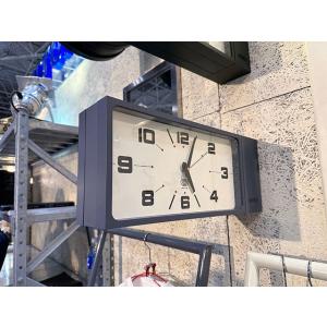 ダルトン　ダブルフェイスクロック　レクタングル　（グレー）　■　アメリカン雑貨　アメリカ雑貨