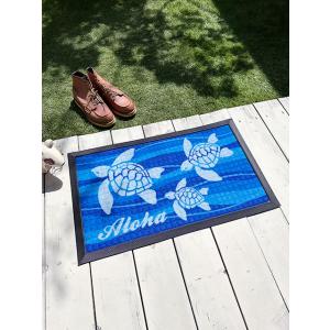 ハワイアン ラバーマット （サーフウッディワゴン） □ アメリカン雑貨