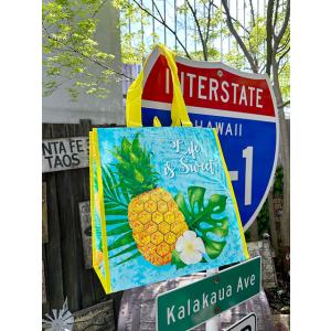 ハワイアン　エコバッグ　（パイナップル）　■　アメリカン雑貨　アメリカ雑貨