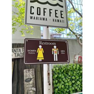 ハワイのトイレ案内看板　（男女共用）　■　アメリカン雑貨　アメリカ雑貨