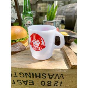 ウェンディーズ　スタッキングマグ　（ホワイト）　単品　■ アメリカン雑貨 アメリカ雑貨