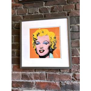 アンディ・ウォーホル　アートフレーム　（Shot Orange Marilyn,1964）　木製額付...