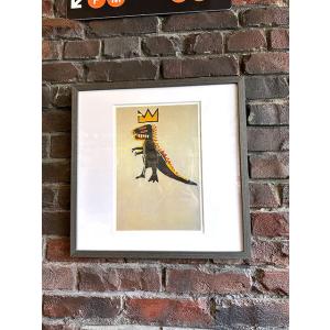 バスキア　アートフレーム　（Pez Dispenser,1984）　ジャン=ミシェル・バスキア　木製...