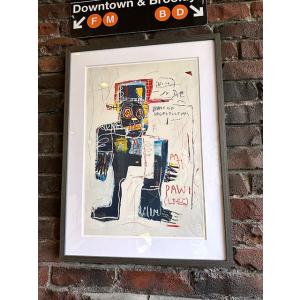 バスキア　アートフレーム　（Irony of Negro Policeman）　ジャン=ミシェル・バ...