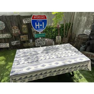 サーフ柄マルチカバー　（グレー）　225cm×150cm　コットン製フリークロス　■　アメリカン雑貨...