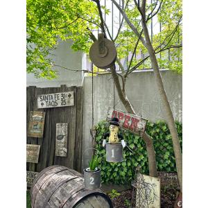 アンティーク滑車プランター　（Lサイズ）　■ アメリカ雑貨 アメリカン雑貨