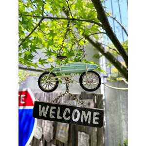 ビーチクルーザー　ウェルカムサイン　（車体色アイボリー）　■　アメリカン雑貨　アメリカ雑貨