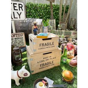 アメリカン レトロ 輸出用木箱 -Bタイプ-茶 Lサイズ アメリカ雑貨