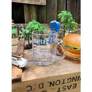 サーファーズコーヒー　グラスマグ ■ アメリカン雑貨 アメリカ雑貨