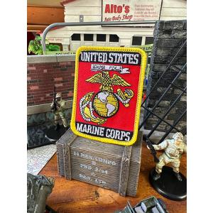 U.S.マリーン　ミリタリーワッペン　（レクタングル/エンブレム）　■　アメリカン雑貨　アメリカ雑貨...