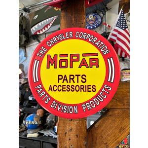 MOPAR　モパー　ラウンド型ブリキ看板　（PARTS DIVISION PRODUCTS）　■　ア...