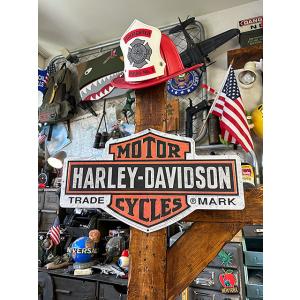 ハーレーダビッドソン　クラシック　バー＆シールドロゴ　エンボスティンサイン　ブリキ看板　旧ロゴ