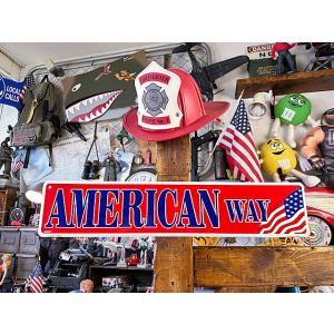 アメリカンウェイ　ストリートサイン　ブリキ看板 ■ アメリカン雑貨 アメリカ雑貨