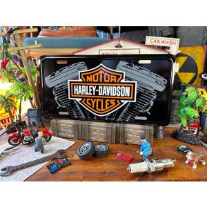 ハーレーダビッドソン　ライセンスプレート　（Vツインエンジン）　■　アメリカン雑貨　アメリカ雑貨