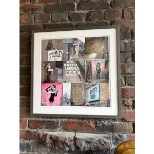 バンクシー　アートフレーム　（Banksy　Collection　1）　木製額付き　絵画ポスター　バ...