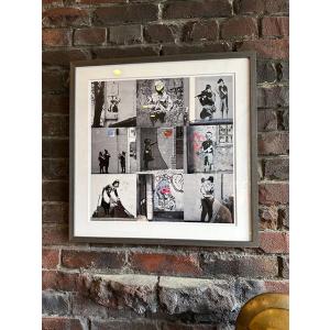 バンクシー　アートフレーム　（Banksy Collection 2）　木製額付き　絵画ポスター　バ...