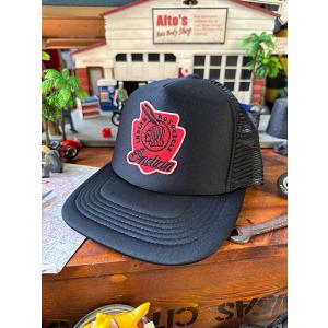 インディアンモーターサイクル　メッシュキャップ　（アローロゴ）　帽子色＝ブラック　■　アメリカン雑貨...