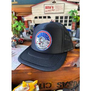 アストロノーツ　スヌーピー　メッシュキャップ　（U.S. SPACE PROGRAM）　帽子色＝ブラ...