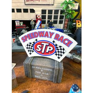 STP　オフィシャルステッカー　（SPEEDWAY RACE）　■ アメリカン雑貨 アメリカ雑貨 爆...