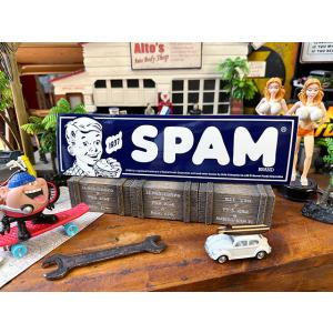 SPAM　スパム　バンパーステッカー　（オールド/ネイビー）　■　アメリカン雑貨　アメリカ雑貨